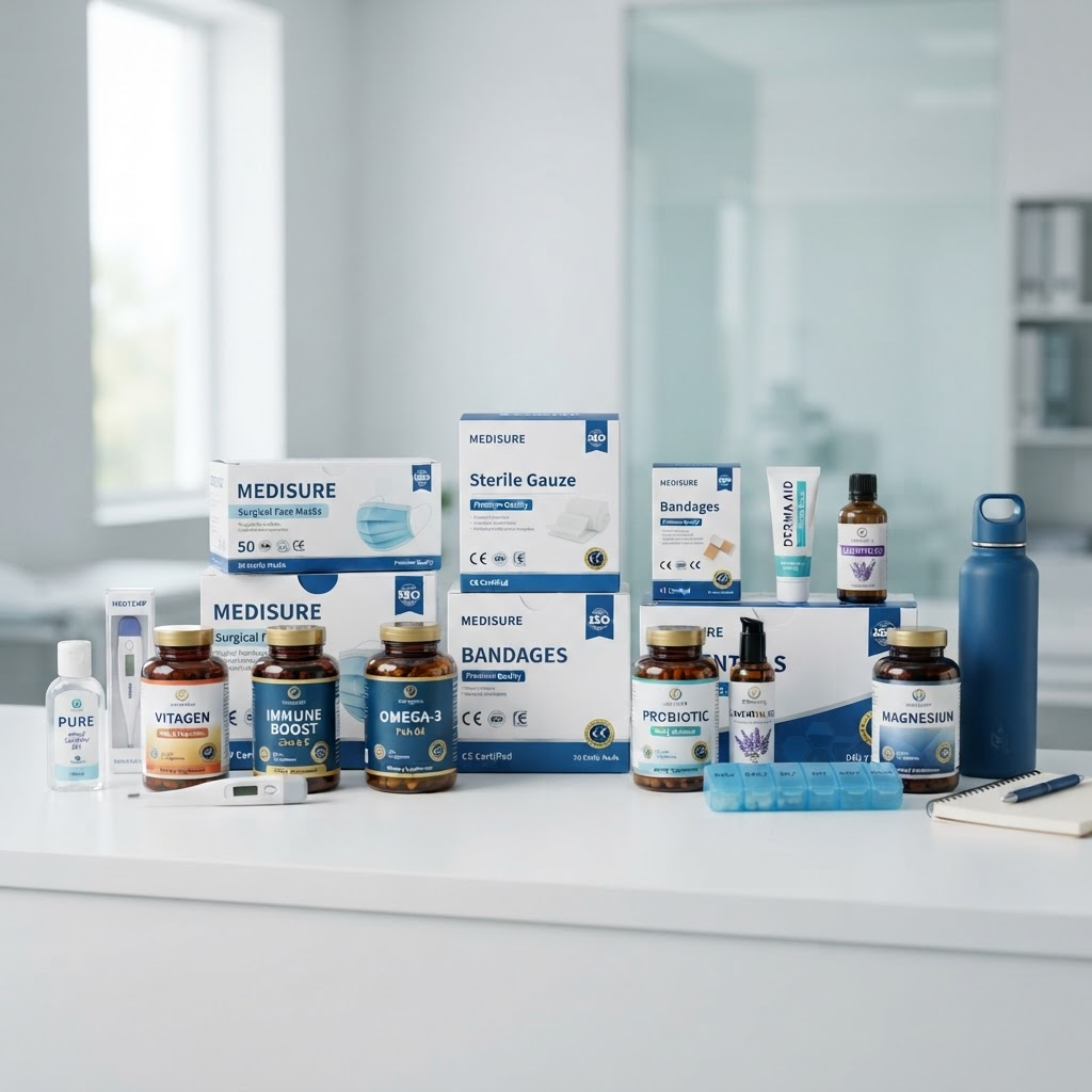 Assortment of certified healthcare products